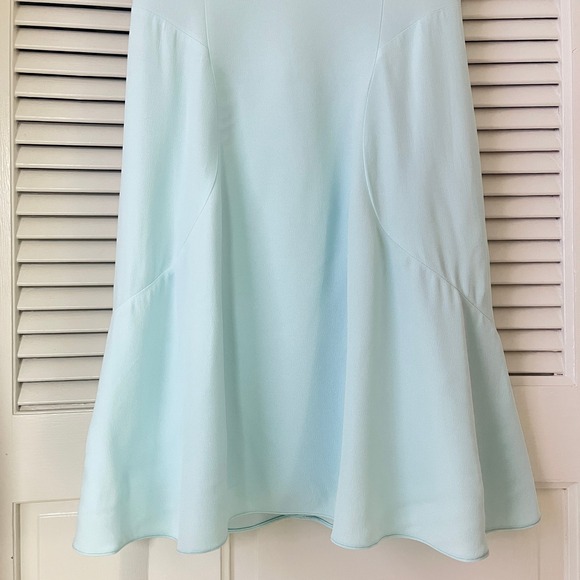 BOSS Hugo Boss Dubali V-Neck Sleeveless Fit & Flare Dress Light Blue Sz 4 - Picture 4 of 9